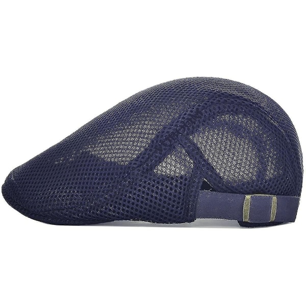 Män Andas Mesh Sommar Hat Justerbar Newsboy Basker Ivy Cap Flat Capnavy