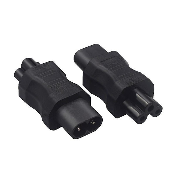 Lättviktig Hane Hona Adapter C7 till C8 Rak Adapter C8 till C13/C8 till C15