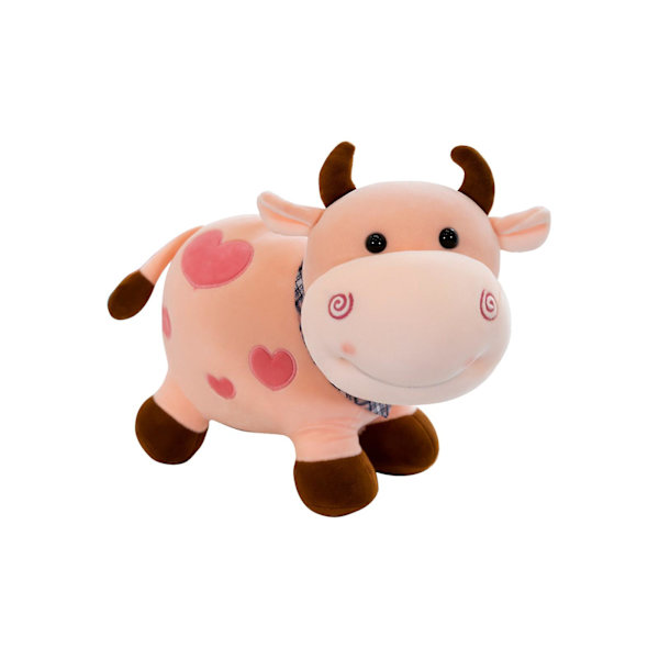 Superpehmeä lehmännukke Puuvilla Anima Pinkki Kivat syntymäpäivähäälahjat Ragdoll Ornamentti Ruskea Tytöille Valkoinen vasikka pehmolelu Pink 25cm