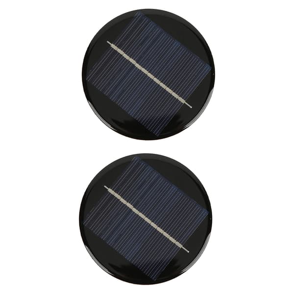 2 stk. solcellepanel 6V rund 80 mm høy konverteringsrate god lystransmisjon polysilisium solcellepanel