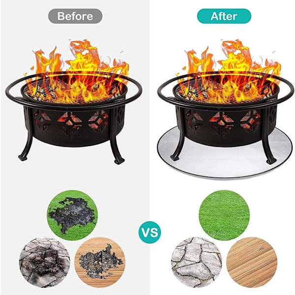 BBQ Brandmatta Camping Brandsäker Duk 30 Inch 30 Inch