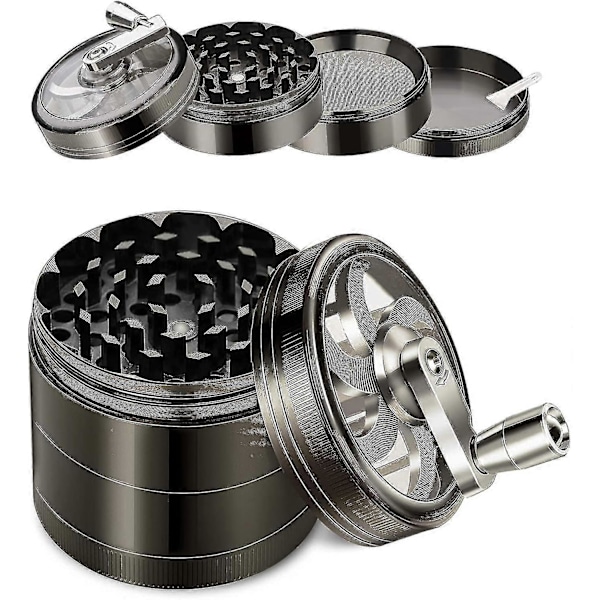 Kvern, 4 I 1 Deler Kvern, Kvern Lar, Sink Legering Kvern, Tørr Kvern, Kvern Med Topp, Kverner For