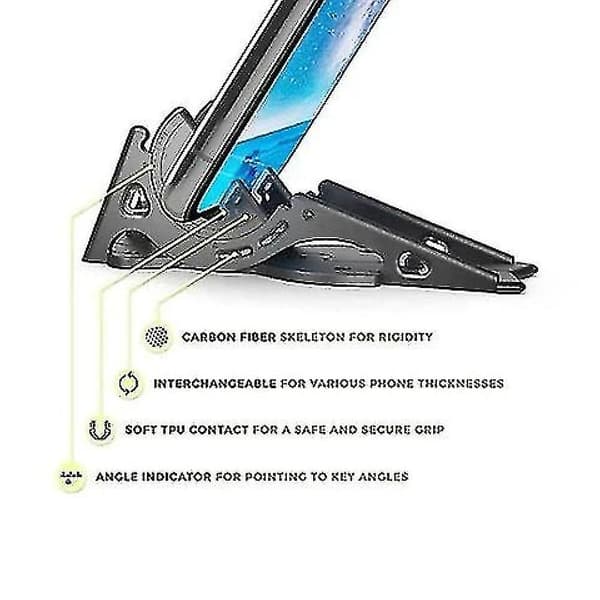 Selfie Carbon Card - Vikbart Mobiltelefonställ, Bärbart och Justerbart Telefontillbehör
