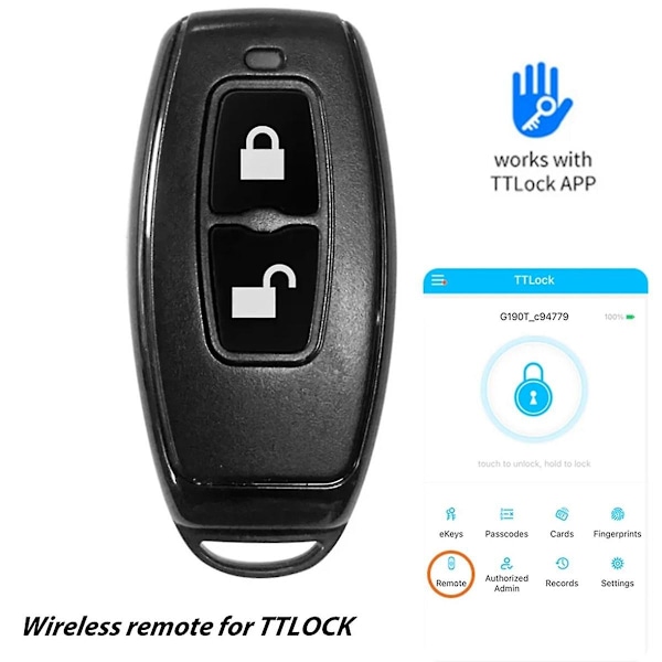 2,4 GHz Trådløs Fjernkontroll Bluetooth Nøkkelbrikke for TTLOCK Smart Dør lås Smarte Enheter Fungerer med