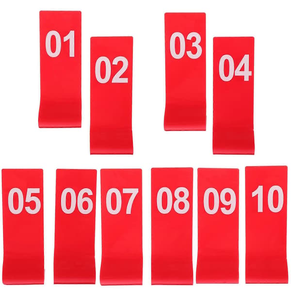 Bordnumre til bryllup, til restaurant, spisebord, nummermarkør, rektangulær akryl, minimalistisk design, 10 stk.