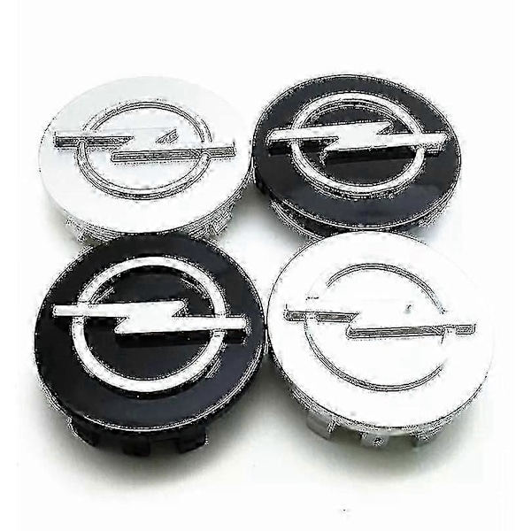 4 stk. Opel 56mm 59mm 60mm 64mm 68mm Bil Hjul Center Nav Kapsler Sort Sølv Fælge Dækker Auto Logo Badge Emblem Dele Tilbehør Wigslar 4pcs 60mm Black