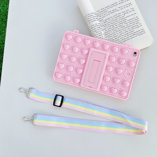 Etui til iPad Air (3. generasjon) 10,5\" 2019 / iPad Pro 10,5\" 2017 Etui - Stilig myk regnbue boble fidget sensorisk stressreduserende støtsikkert etui for jente
