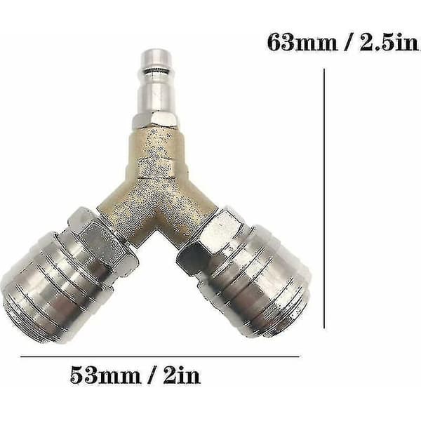 Trykluftfordeler, 1/4 Trykluftfitting 3-vejs Quick Release Trykluftkonnektor med hangevind