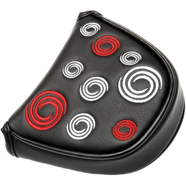 Högkvalitativ Magnetisk Stängning Halvrund Golfklubbhuvudskydd PU Läder Mallet Putter Skydd