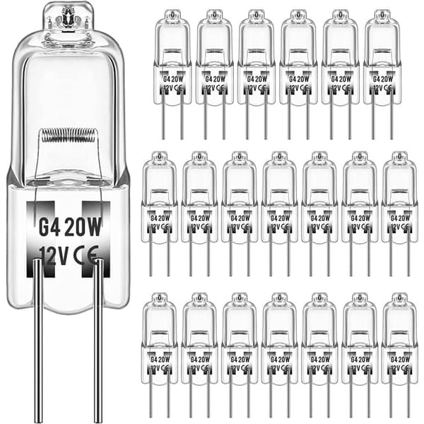 G4 10W 12V Halogenlampor - Varmvit - 20-pack