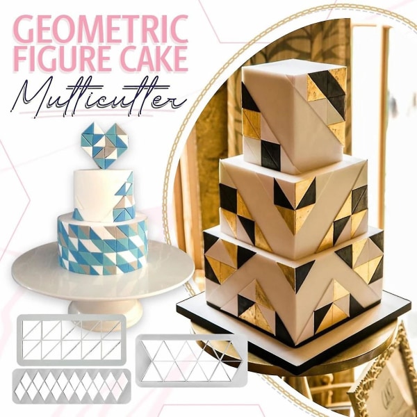 Geometrisk figur Form Multifunktionell tårtskärare Tårtdekoration Multicolor