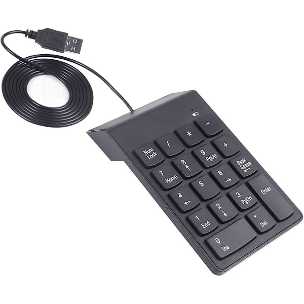 Numeriskt tangentbord, USB numeriskt tangentbord, USB 18-knapps numeriskt tangentbord för bärbar dator/Notebook PC-dator
