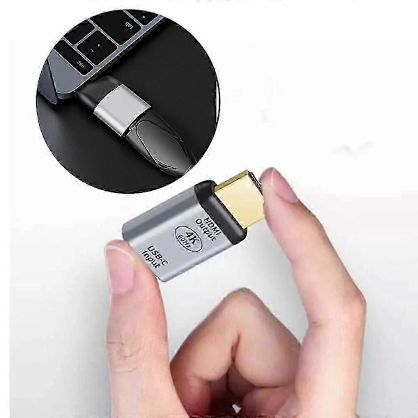 USB 3.1 Gen 2 USB-C Hun til HDMI 2.0 Han Adapter 4K 60Hz Skærmkonverter