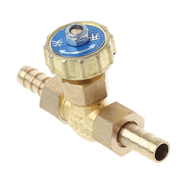 Albu Messing Nåleventil 8mm Propan Butan Gassjusterbar Med Barbspisser 1 Mpa