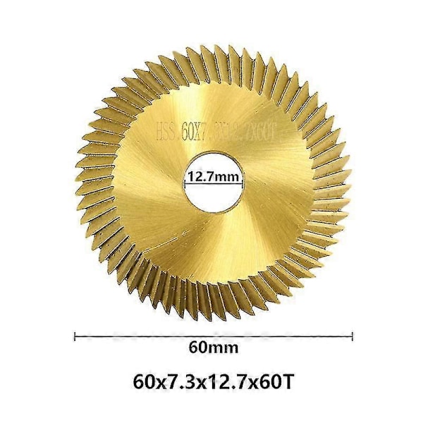 Cmcp Sagblad Hss 60mm/70mm Nøkkelkopieringsmaskinblad For Duplisering Nøkkelmaskin Fresekutter Nøkkelkutter Skive Låsesmedverktøy 60x7.3x12.7mm 60T