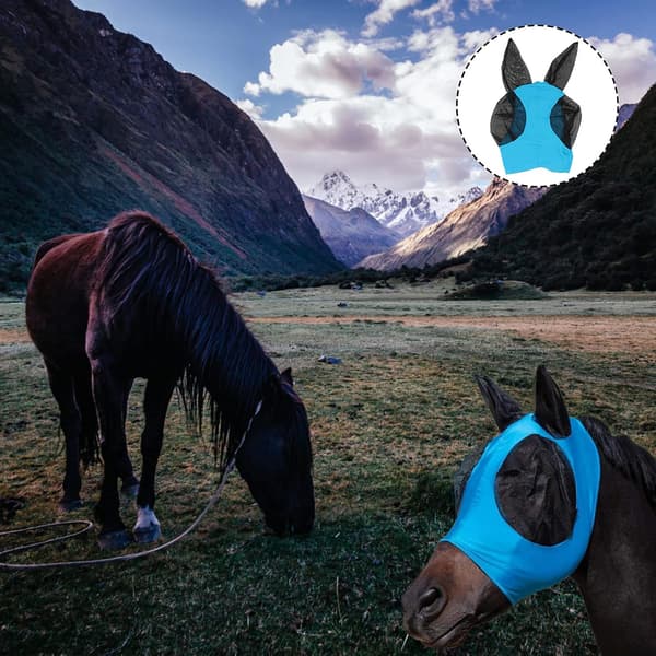 Bitsäkert Mask Utomhus Mesh Flugskydd Blå 3-Delars