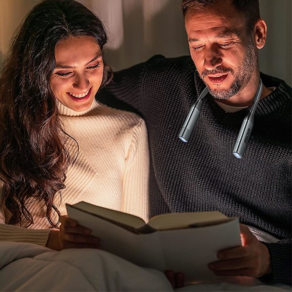 Halsläslampa 1100mah Flexibel ledboklampa för läsning i sängen på natten, handsfree-lampor för läsning Löpning Camping Stickning Sömnad