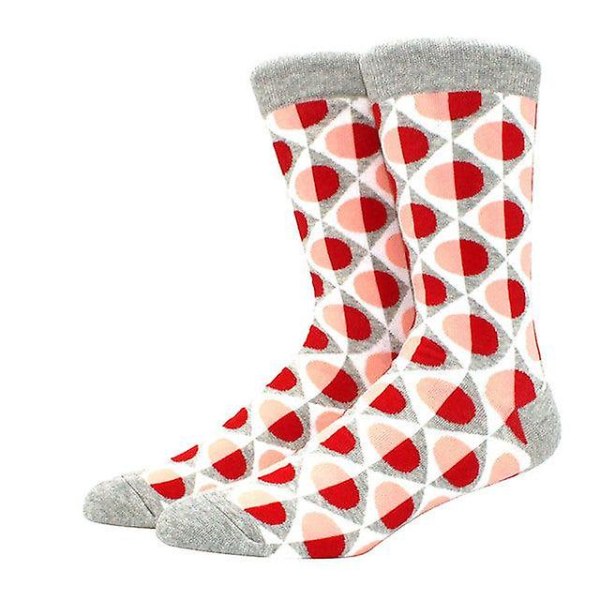 Circle Diamond geometriske mønstrede sokker fra Sock Panda (Voksen Large)