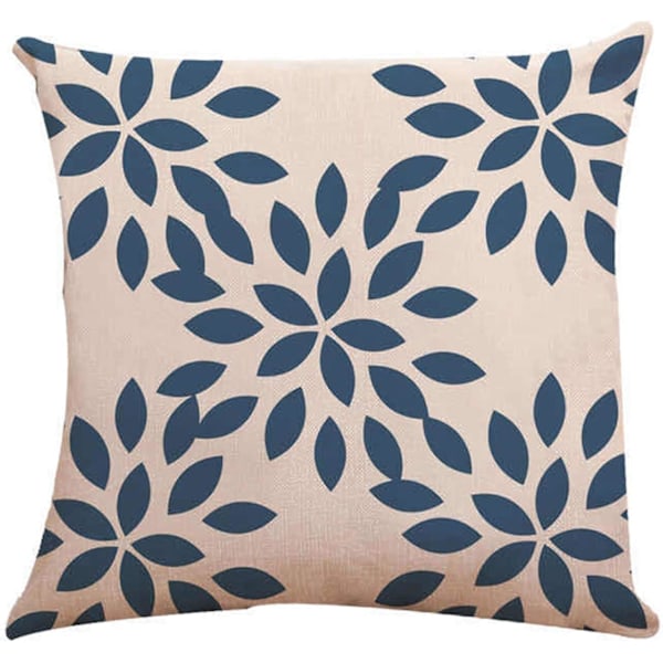 Kuddfodral 50x50 Moderna Soffkuddar, Dekorativa Utomhuskuddfodral i Linne för Soffa Säng Bil (ljusblå, 50x50, set om 4)