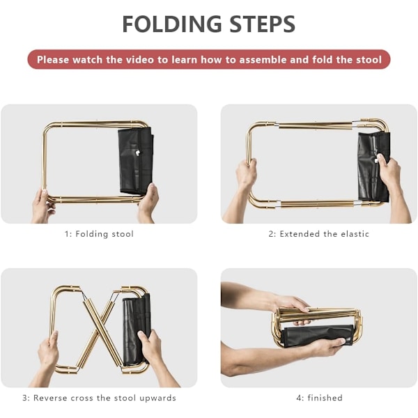 Vikbar Campingpall, Ultralätt, 2-pack