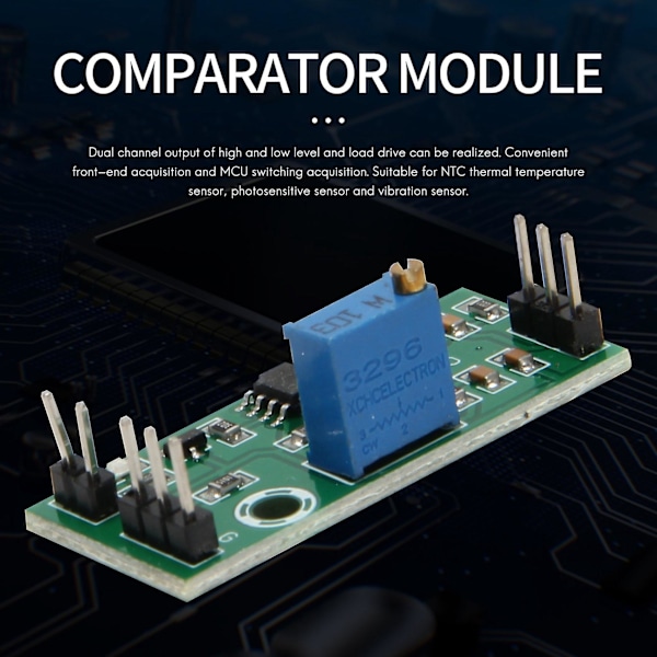 3 st Lm393 3.5-24v Spänningskomparatormodul med LED-indikator Hög nivåutgång Analog komparator