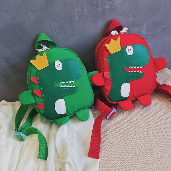 Søde børn børnehave skoletaske 3d tegneserie dinosaur mini rygsæk Ny baby dreng skoletaske Grøn green