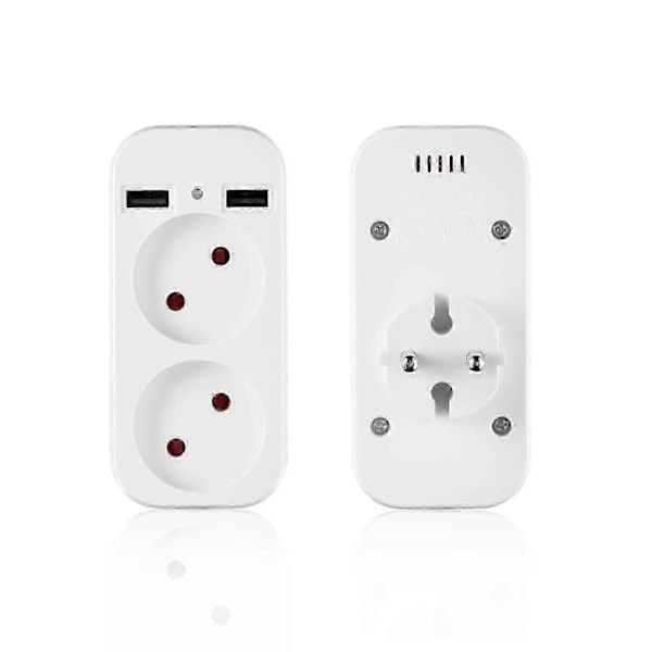 EU-standard vägguttag Mini Kamera vägguttag, reseadapter