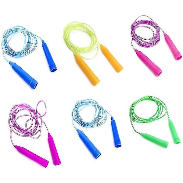 Hopprep - 2,4 meter - Set med 6 blandade färger för pojkar och flickor i åldern 5-10 år (slumpmässig färg)