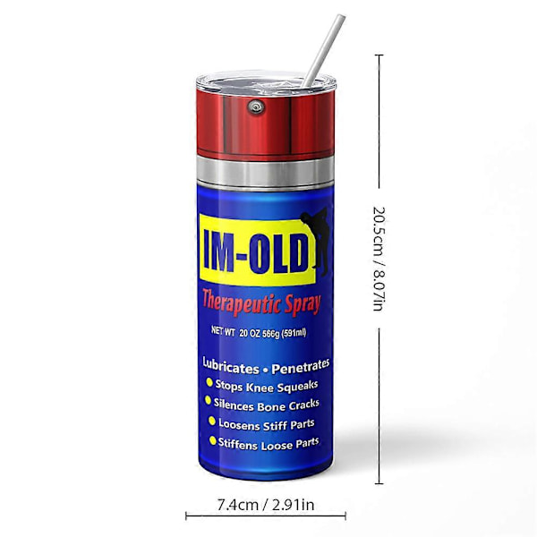 WD40-Beskidt Mønster Termokande-Kop 590 ml Rustfri Stål Isolering Lige Vandflaske Lækagesikker Fødevaregodkendt Rejsekrus