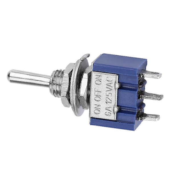 10 kpl Mini-vaihtokytkin ON OFF on SPDT 3-asentoinen 3-nastainen 6 mm 6A 125VAC