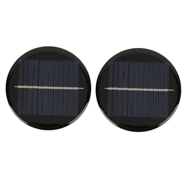 2 stk. solcellepanel 6V rund 80 mm høy konverteringsrate god lystransmisjon polysilisium solcellepanel