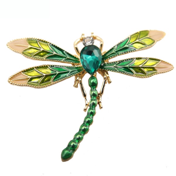 Broschnål Dragonfly Corsage Målad Legering Dam Brosch Grön