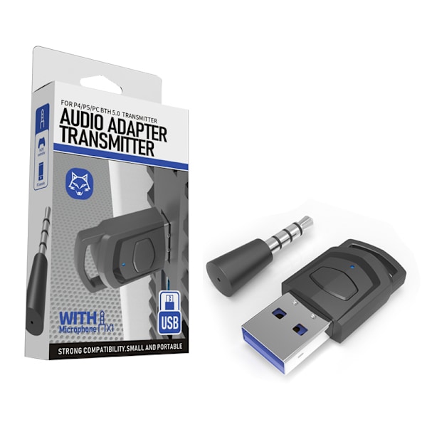 Bluetooth lydtransmitter til PS5/PS4/PC PC Bluetooth adapter Trådløs hovedtelefonmodtager
