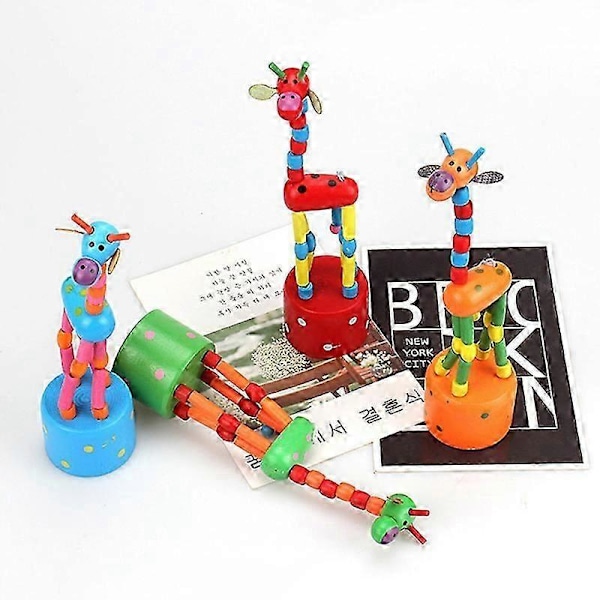 Fargerik Giraffe Leke for Barn - Trykk på Basen Dansende Svingende Kropp Giraffe Tre Skrivebordsleker