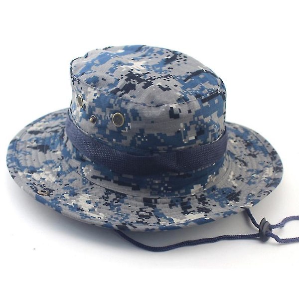 Miesten Britannian armeijan sotilaallinen Camo hattu Jungle Bush cap vaelluskalastukseen Blue - Camouflage