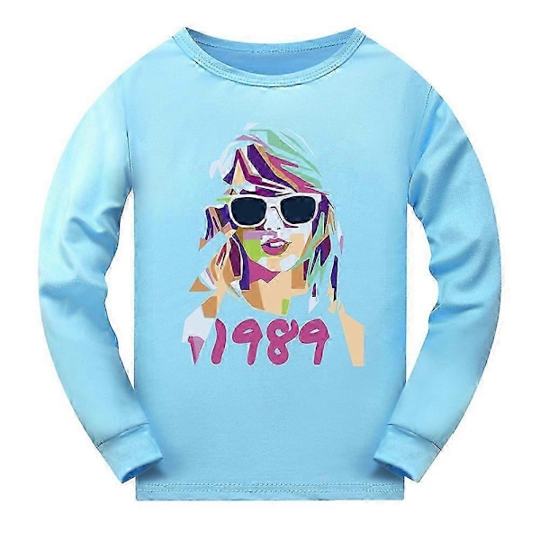Taylor Swift Pitkähihainen Pyjama Pyjamasetti Lasten Yöasut Swiftie Fanituote Lahja Purple 11-12 Years