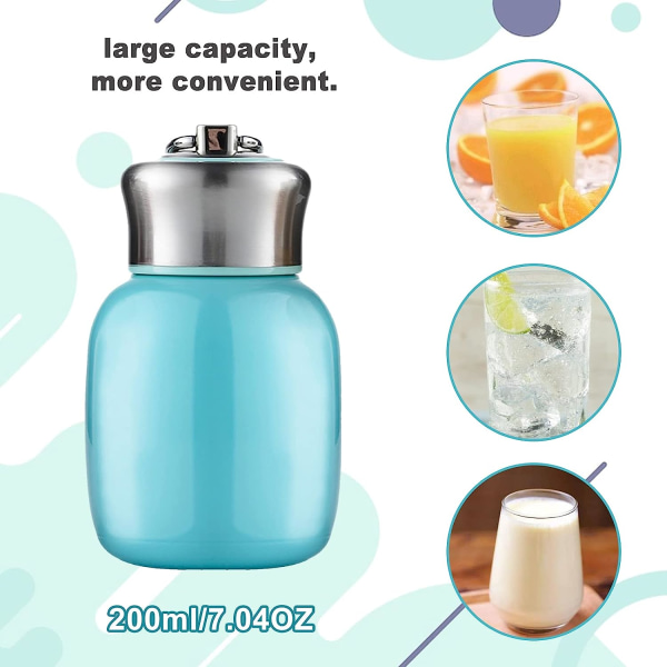 200 ml isolerad vattenflaska - Läcksäker - Varmt och kallt vatten