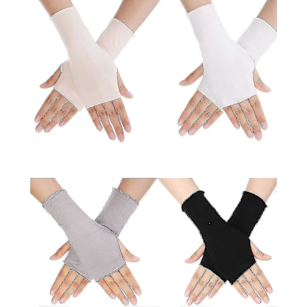 UV-suojakäsineet, ranteen pituiset aurinkosuojakäsineet, unisex, sormettomat käsineet