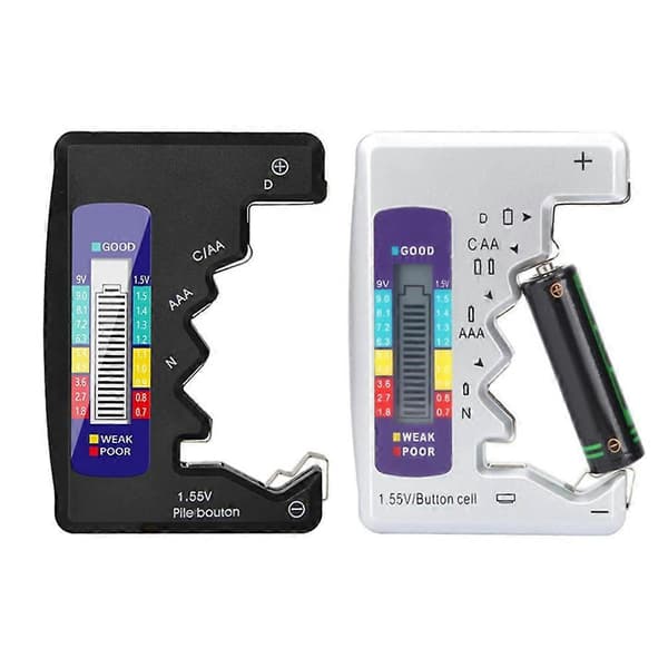 BT-886 Batteritester Tørbatteri Nr. 5 Display Spændingstester Sort