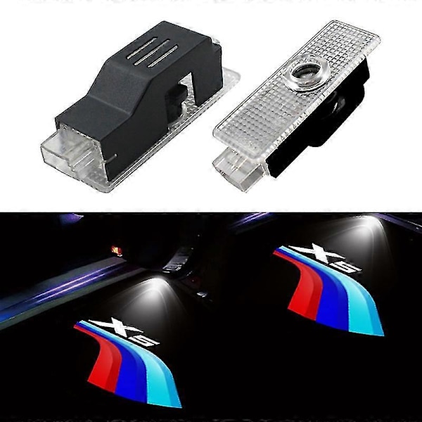 2 kpl Hd Led -projektorin varjovalo E70 F15 G05 X5 -logolle Auton oven tervetulovalo Varoitusvalo Auton ulkotarvikkeet Yalo