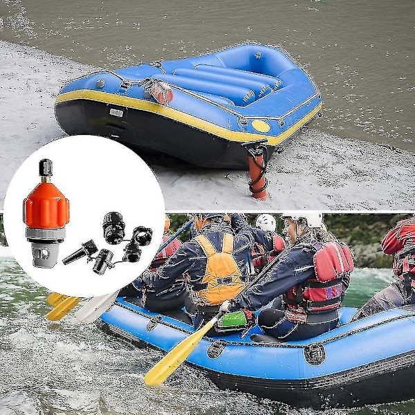 Luftventil Adapter, Oppblåsbar Båt Sup Pumpe Adapter Med Dys, Multifunksjonell Sup Pumpe Adapter Kompressor Luftventil Konverter For Stand Up Paddle Boa