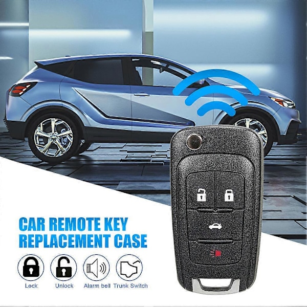 Fjernkontroll Nøkkeldeksel 2/3/4/5 Knapp Erstatningsnøkkelhus for Chevrolet Camaro Malibu 2010-2016 for Buick Verano Regal 2012-2017 MGO 2