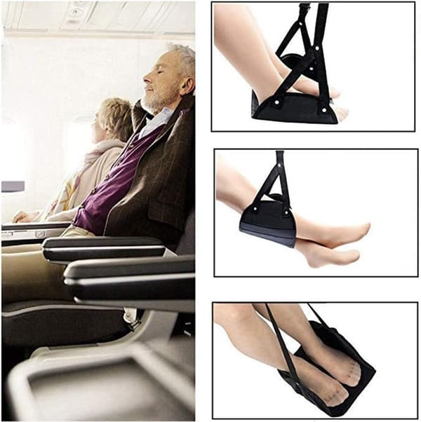 Reisefotstøtte, flyreisetilbehør, bærbar flybenstøtte