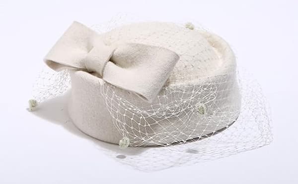 Pillerburkshatt Fascinator Basker Bröllopsfest Hög Hatt Kyrka Ullhatt för Kvinnor