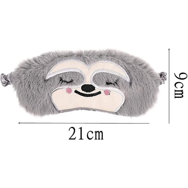 Acsergery stykker sjov gave bind for øjnene blød fluffy plys dovendyr sovemaske