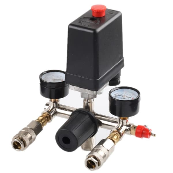 Trykregulator med kompressortrykmonitor Trykmonitor med 2 display