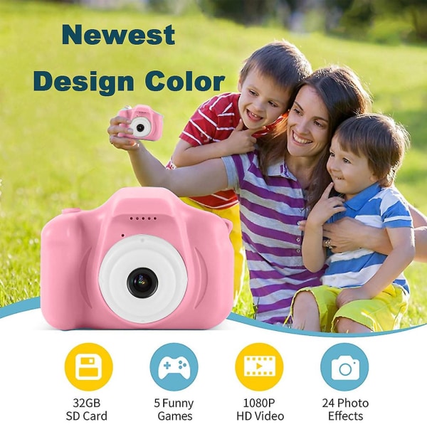 Barn Digitalkameraer Videokamera Småbarnskamera pink