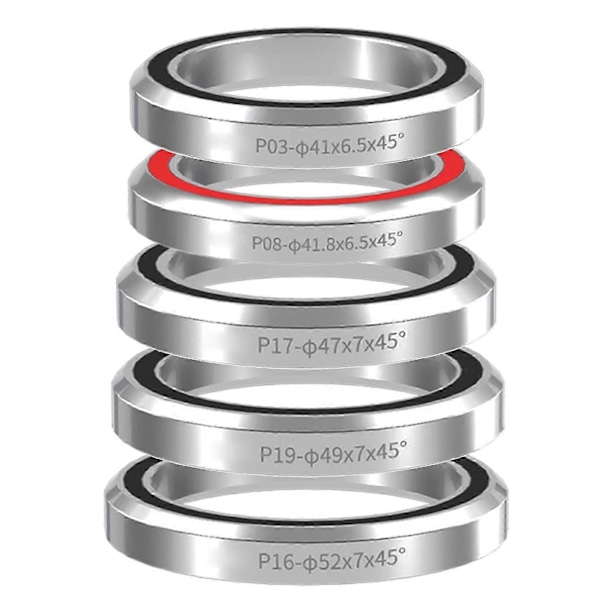 Lagersett for landeveissykkel, erstatning, dobbeltforseglet, kraftig, slitesterk 52 mm 52mm