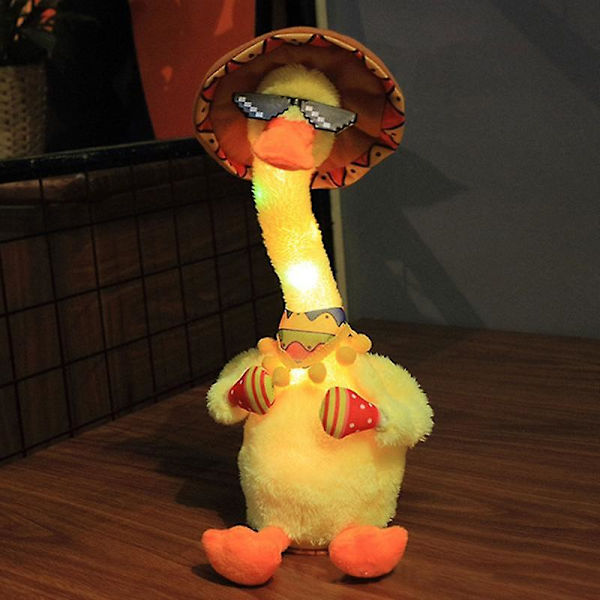 Dancing Duck Plys Legetøj Elektronisk Shake Dance With The Plys Cute Early Childhood Education 01Without battery