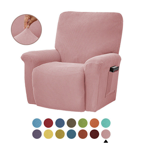 All-inclusive elastisk recliner soffaöverdrag enfärgad polarfleece soffa kudde överdrag för alla årstider Recliner överdrag